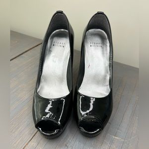 Black Peep Toe Stuart Weitzman Platform Pumps Size 7